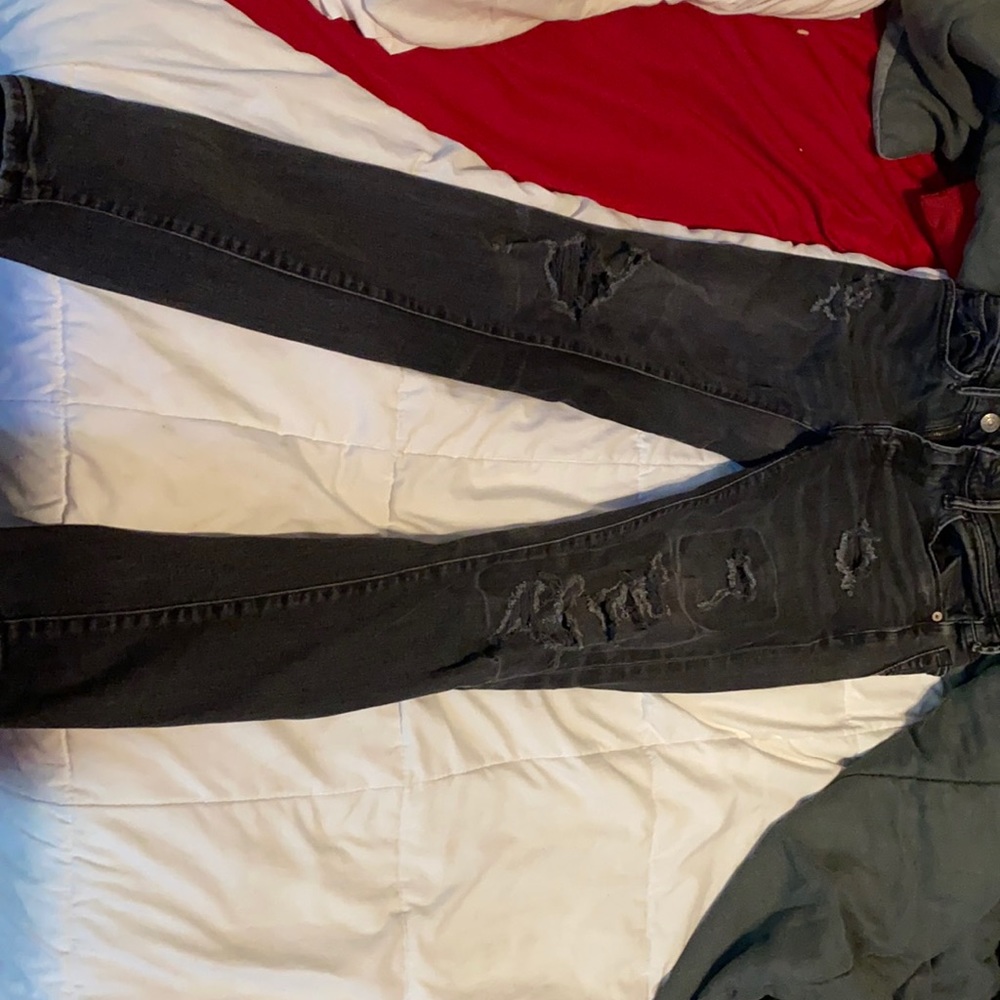 Black ripped jeans